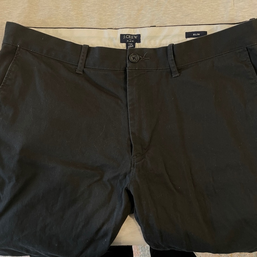 J Crew Mens Black Chino Pants 34W 30L
